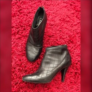 Authentic Chanel quilted leather Bootie